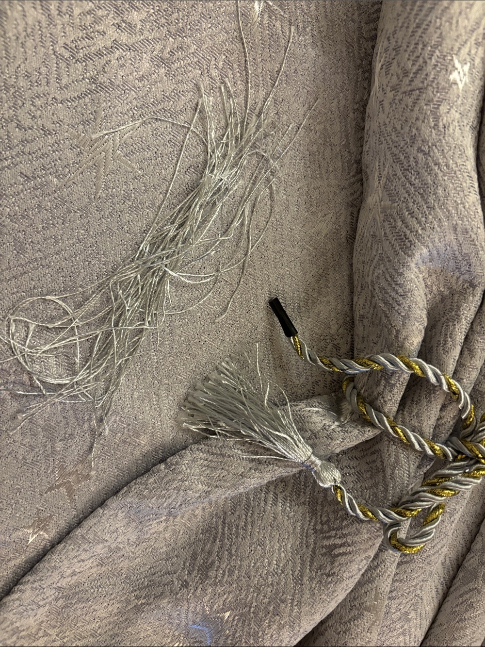 Silver Star Pattern Grommet Curtain Panel - Picture 5 of 7